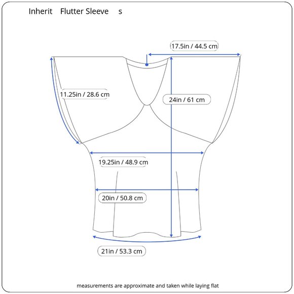 ⭐️INHERIT BRAND PINSTRIPE FLUTTER SLEEVE BLOUSE - Picture 6 of 6